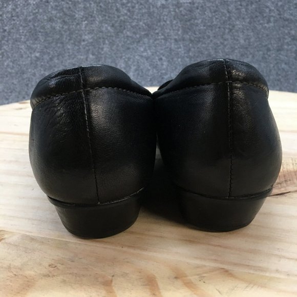 Clarks Shoes Womens 10 M Everyday Slip On Loafers Black Leather Comfort 85130 - Picture 6 of 9